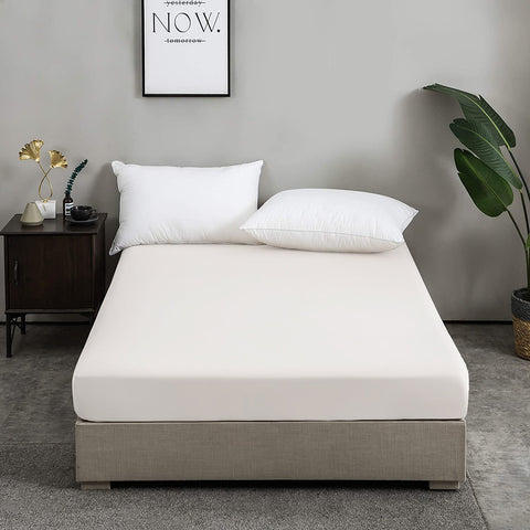 Drap Housse Uni Blanc - Doux & Antiallergique - Découvrez le Luxe Absolu - drap housse Dwirty Maroc