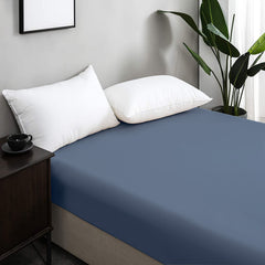 Drap Housse Uni Bleu Pétrole - Doux & Antiallergique - Découvrez le Luxe Absolu - drap housse Dwirty Maroc