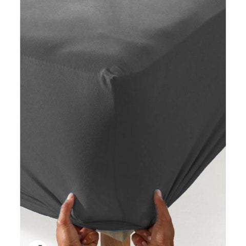 Drap Housse Uni Gris Foncé - Doux & Antiallergique - drap housse Dwirty Maroc