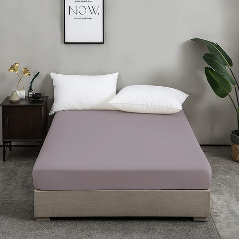 Drap Housse Uni Gris Moyen - Doux & Antiallergique - Découvrez le Luxe Absolu - drap housse Dwirty Maroc