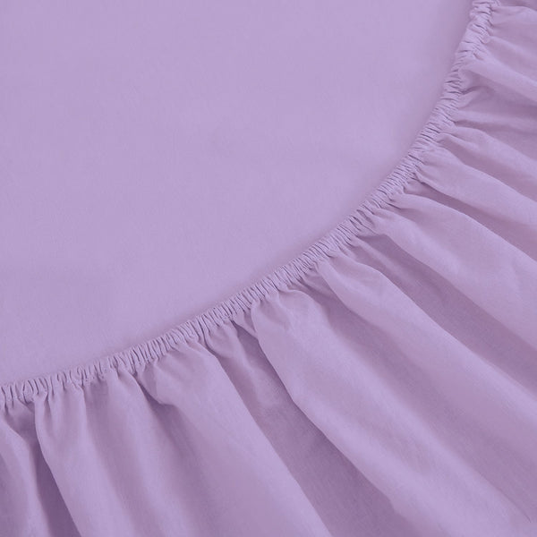 Drap Housse Uni Mauve Clair - Doux & Antiallergique - Découvrez le Luxe Absolu - drap housse Dwirty Maroc