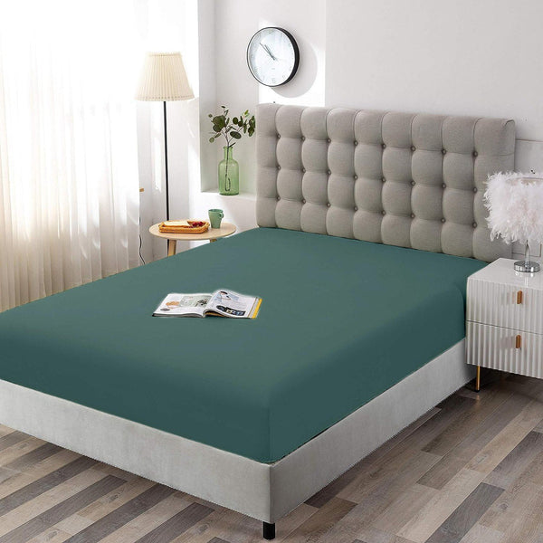 Drap Housse Uni Vert Foncé - Doux & Antiallergique - drap housse Dwirty Maroc