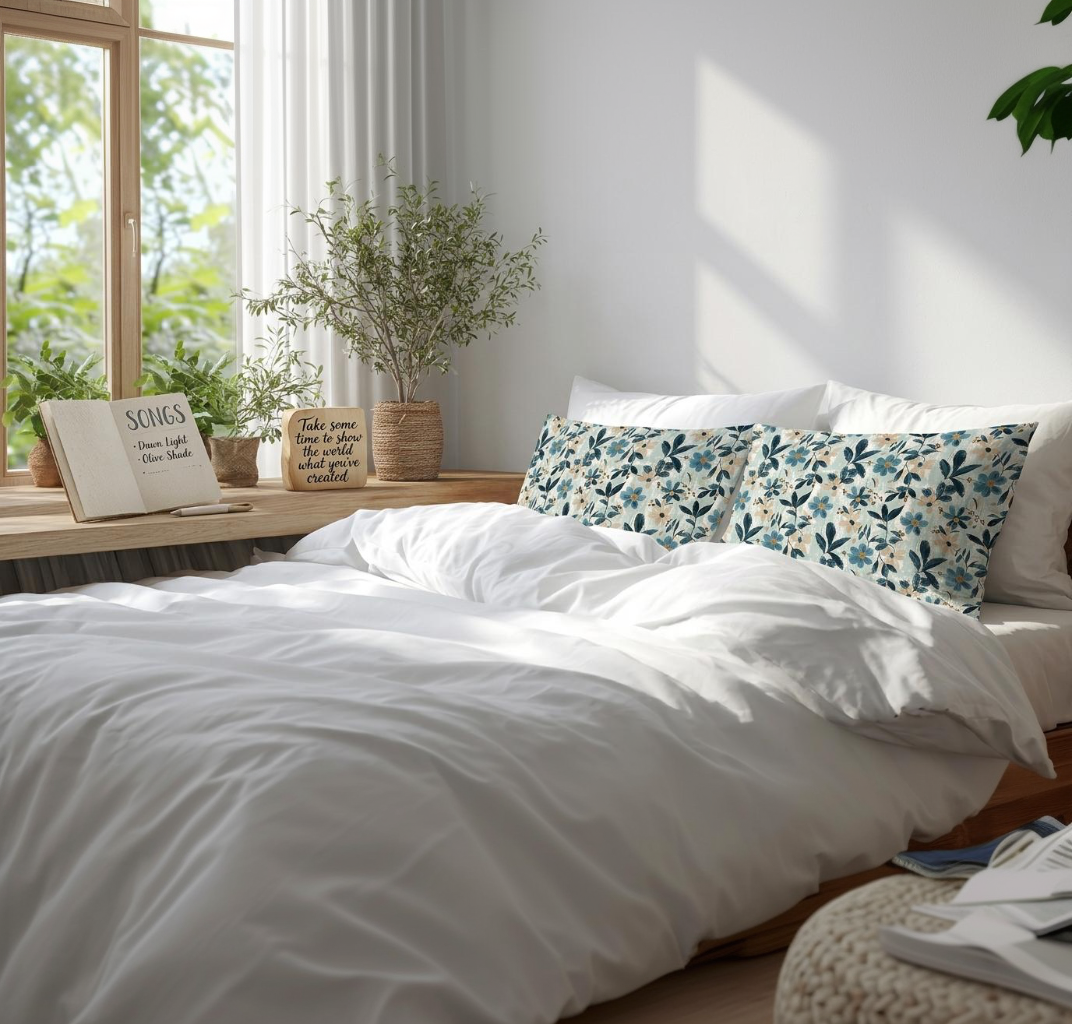 2 Taies d’Oreiller Fleuries – Style Nature Chic 50x70 cm