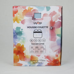 Housse Couette Bleu Glacier + Taies d'oreillers Offerts – Doux & Antiallergique - Couette & Housse de Couette Dwirty Maroc