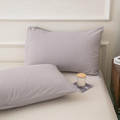 Housse Couette Gris Moyen + Taies d'oreillers Offerts - Doux & Antiallergique - Couette & Housse de Couette Dwirty Maroc