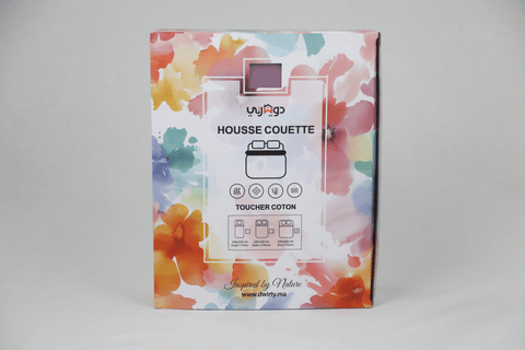 Housse Couette violet Valerian+ Taies d'oreillers Offerts - Doux & Antiallergique - Couette & Housse de Couette Dwirty Maroc