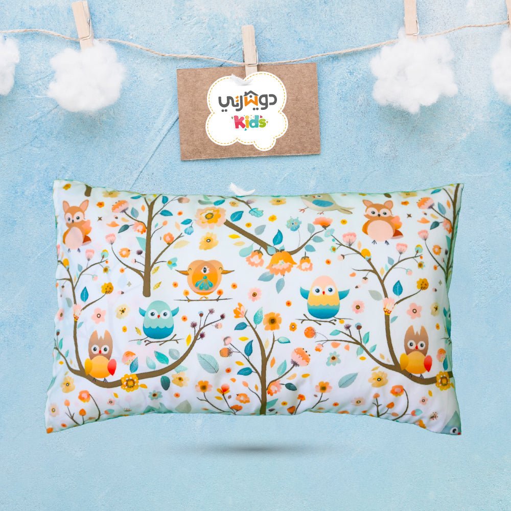🍄 Housse de Couette Bébé Premium Double Face "Bosquet Enchanté" (Housse -115x130cm- + 1 TO -30x50 cm-) - Un Luxe pour Votre Bébé 🍄// Collection 'Berçeaux de Rêves' ! ✨ - Couette & Housse de Couette Dwirty Maroc