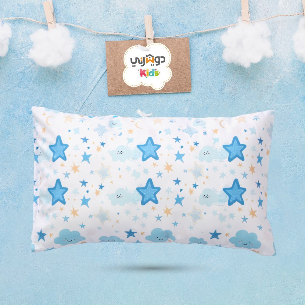 🍄 Housse de Couette Bébé Premium Double Face "Nuit Etoilée" (Housse - 115x130cm - + 1 TO - 30x50 cm - ) - Un Luxe pour Votre Bébé 🍄// Collection 'Berçeaux de Rêves' ! ✨ - Couette & Housse de Couette Dwirty Maroc