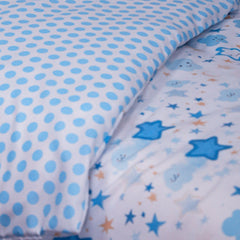 🍄 Housse de Couette Bébé Premium Double Face "Nuit Etoilée" (Housse - 115x130cm - + 1 TO - 30x50 cm - ) - Un Luxe pour Votre Bébé 🍄// Collection 'Berçeaux de Rêves' ! ✨ - Couette & Housse de Couette Dwirty Maroc