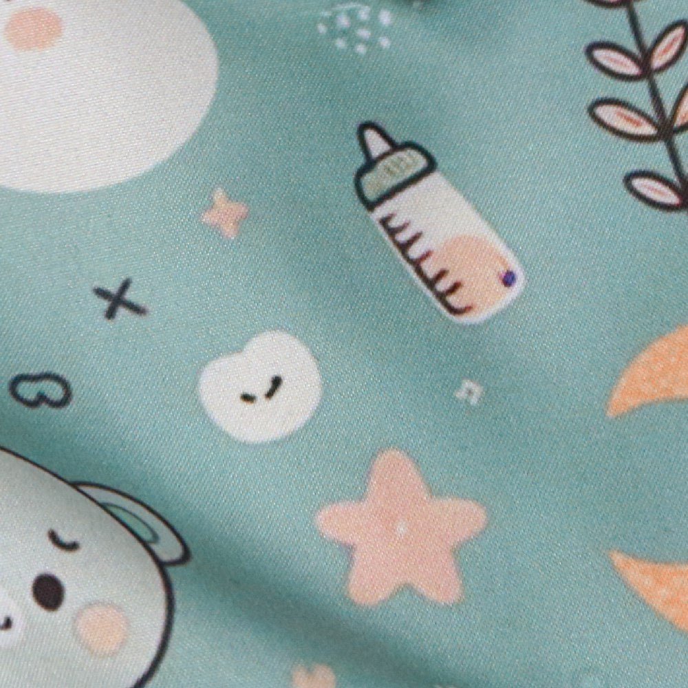🍄 Housse de Couette Bébé Premium Double Face "Pas d'Ourson" (Housse -115x130cm- + 1 TO -30x50 cm-) - Un Luxe pour Votre Bébé 🍄// Collection 'Berçeaux de Rêves' ! ✨ - Couette & Housse de Couette Dwirty Maroc