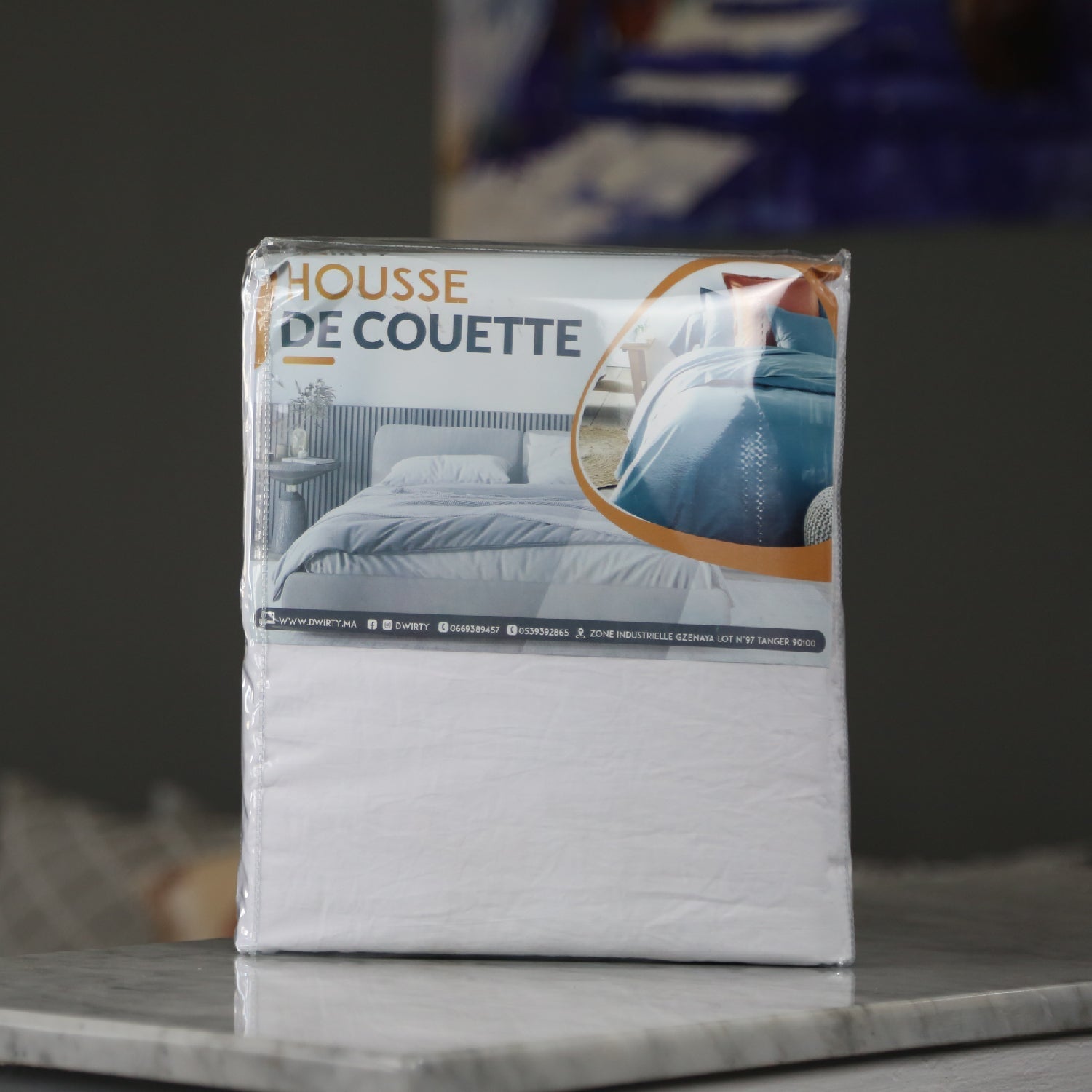 Housse de Couette Blanche + Taies d’Oreiller Offertes // Doux & Antiallérgique - Couette & Housse de Couette Dwirty Maroc