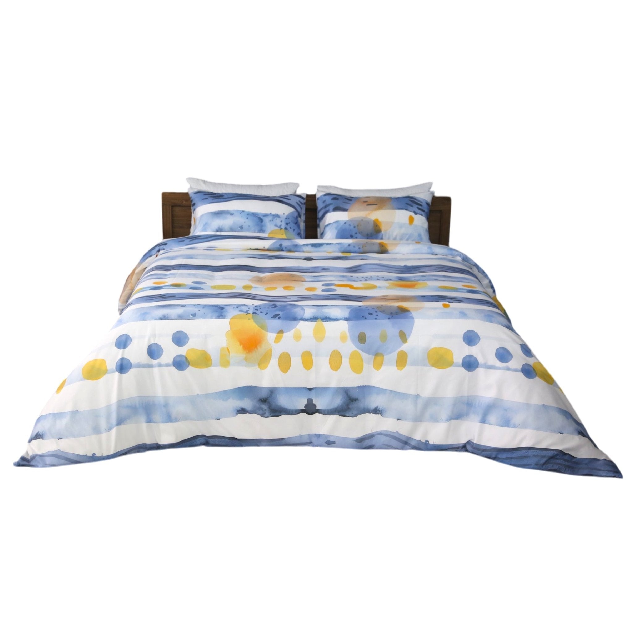Housse de Couette Double Face "Ciel d'Azur" - Doux & Antiallergique + Taie d'oreiller Offert - Couette & Housse de Couette Dwirty Maroc