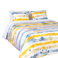 Housse de Couette Double Face "Ciel en Couleurs" - Doux & Antiallergique - + Taie d'oreiller Offert - Couette & Housse de Couette Dwirty Maroc