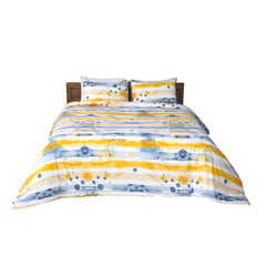 Housse de Couette Double Face "Ciel en Couleurs" - Doux & Antiallergique - + Taie d'oreiller Offert - Couette & Housse de Couette Dwirty Maroc