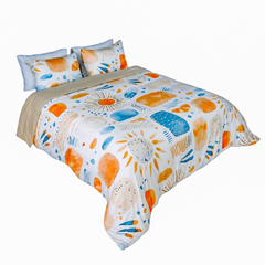 Housse de Couette Double Face "Éclat d'Aube" - Doux & Antiallergique + Taie d'oreiller Offert (Copie) - Couette & Housse de Couette Dwirty Maroc