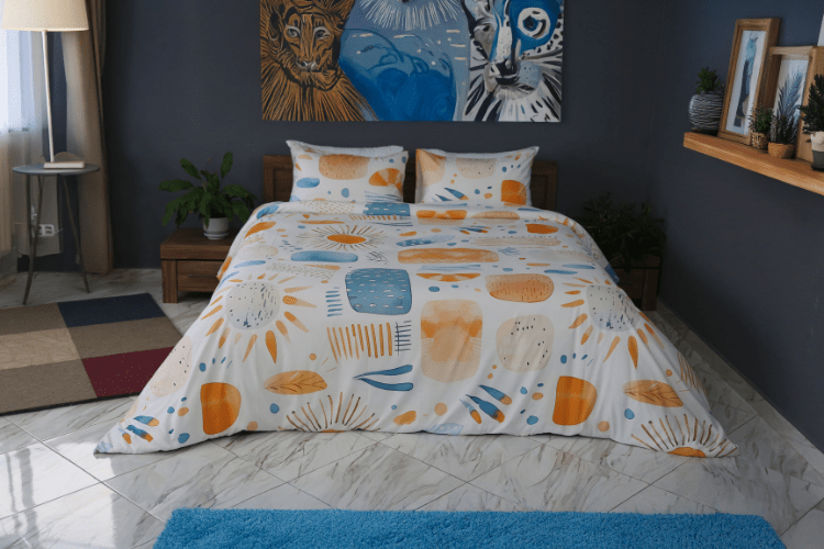 Housse de Couette Double Face "Éclat d'Aube" - Doux & Antiallergique + Taie d'oreiller Offert (Copie) - Couette & Housse de Couette Dwirty Maroc