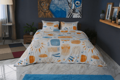 Housse de Couette Double Face "Éclat d'Aube" - Doux & Antiallergique + Taie d'oreiller Offert (Copie) - Couette & Housse de Couette Dwirty Maroc