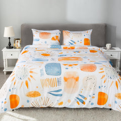 Housse de Couette Double Face "Éclat d'Aube" - Doux & Antiallergique + Taie d'oreiller Offert (Copie) - Couette & Housse de Couette Dwirty Maroc