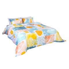 Housse de Couette Double Face "Fusion Créative" - Doux & Antiallergique - + Taie d'oreiller Offert - Couette & Housse de Couette Dwirty Maroc