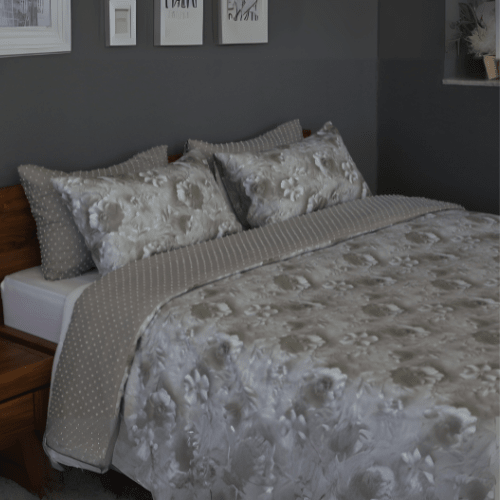 Housse de Couette Double Face Jacquard Ball Gris – Élégance & Douceur // Collection Spéciale Mariage - Couette & Housse de Couette Dwirty Maroc