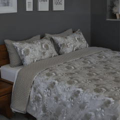 Housse de Couette Double Face Jacquard Ball Gris – Élégance & Douceur // Collection Spéciale Mariage - Couette & Housse de Couette Dwirty Maroc