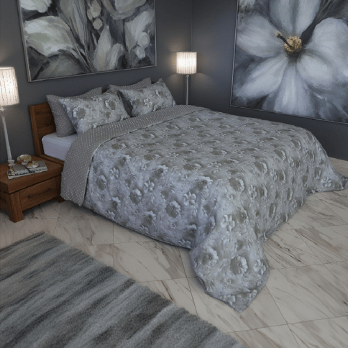 Housse de Couette Double Face Jacquard Ball Gris – Élégance & Douceur // Collection Spéciale Mariage - Couette & Housse de Couette Dwirty Maroc