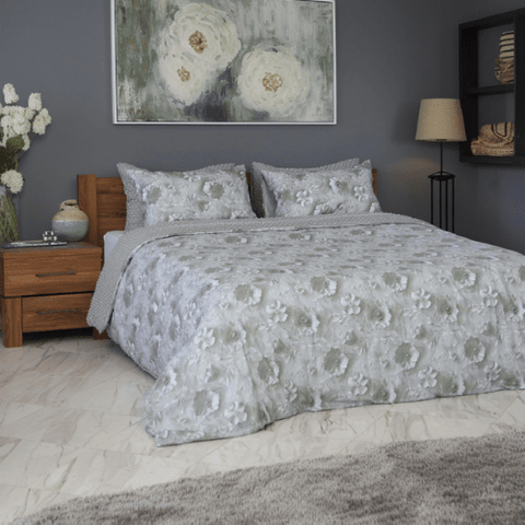 Housse de Couette Double Face Jacquard Ball Gris – Élégance & Douceur // Collection Spéciale Mariage - Couette & Housse de Couette Dwirty Maroc