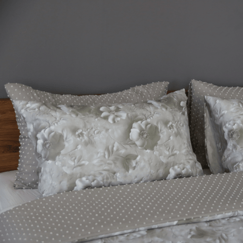 Housse de Couette Double Face Jacquard Ball Gris – Élégance & Douceur // Collection Spéciale Mariage - Couette & Housse de Couette Dwirty Maroc