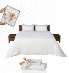 Housse de Couette Double Face Jacquard Diamond Blanc – Élégance & Douceur // Collection Spéciale Mariage - Couette & Housse de Couette Dwirty Maroc