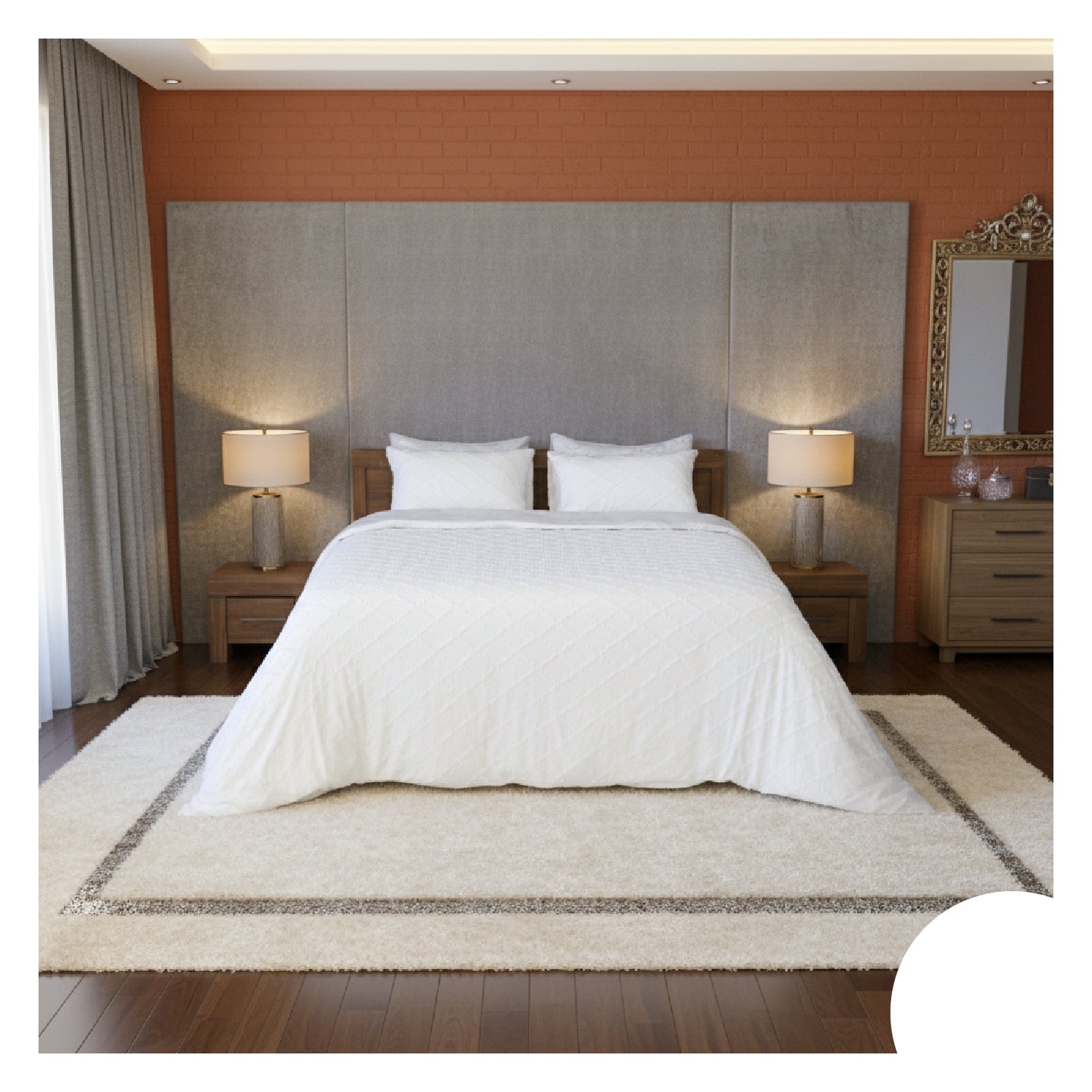 Housse de Couette Double Face Jacquard Diamond Blanc – Élégance & Douceur // Collection Spéciale Mariage - Couette & Housse de Couette Dwirty Maroc