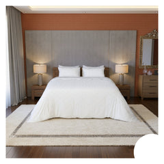 Housse de Couette Double Face Jacquard Diamond Blanc – Élégance & Douceur // Collection Spéciale Mariage - Couette & Housse de Couette Dwirty Maroc