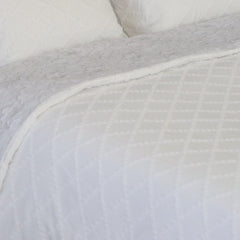 Housse de Couette Double Face Jacquard Diamond Blanc – Élégance & Douceur // Collection Spéciale Mariage - Couette & Housse de Couette Dwirty Maroc