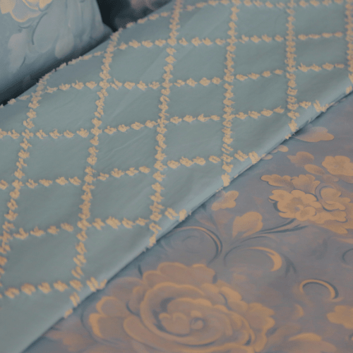 Housse de Couette Double Face Jacquard Diamond Bleu – Élégance & Douceur // Collection Spéciale Mariage - Couette & Housse de Couette Dwirty Maroc