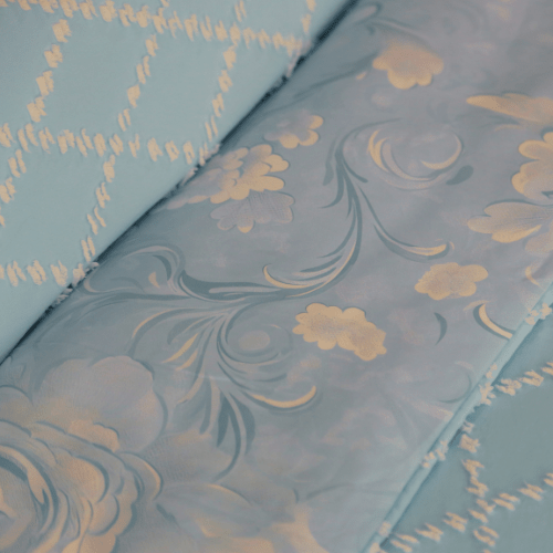 Housse de Couette Double Face Jacquard Diamond Bleu – Élégance & Douceur // Collection Spéciale Mariage - Couette & Housse de Couette Dwirty Maroc