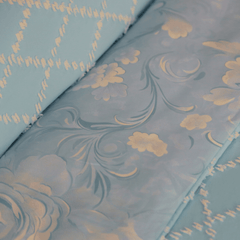 Housse de Couette Double Face Jacquard Diamond Bleu – Élégance & Douceur // Collection Spéciale Mariage - Couette & Housse de Couette Dwirty Maroc