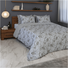Housse de Couette Double Face Jacquard Diamond Gris – Élégance & Douceur // Collection Spéciale Mariage - Couette & Housse de Couette Dwirty Maroc