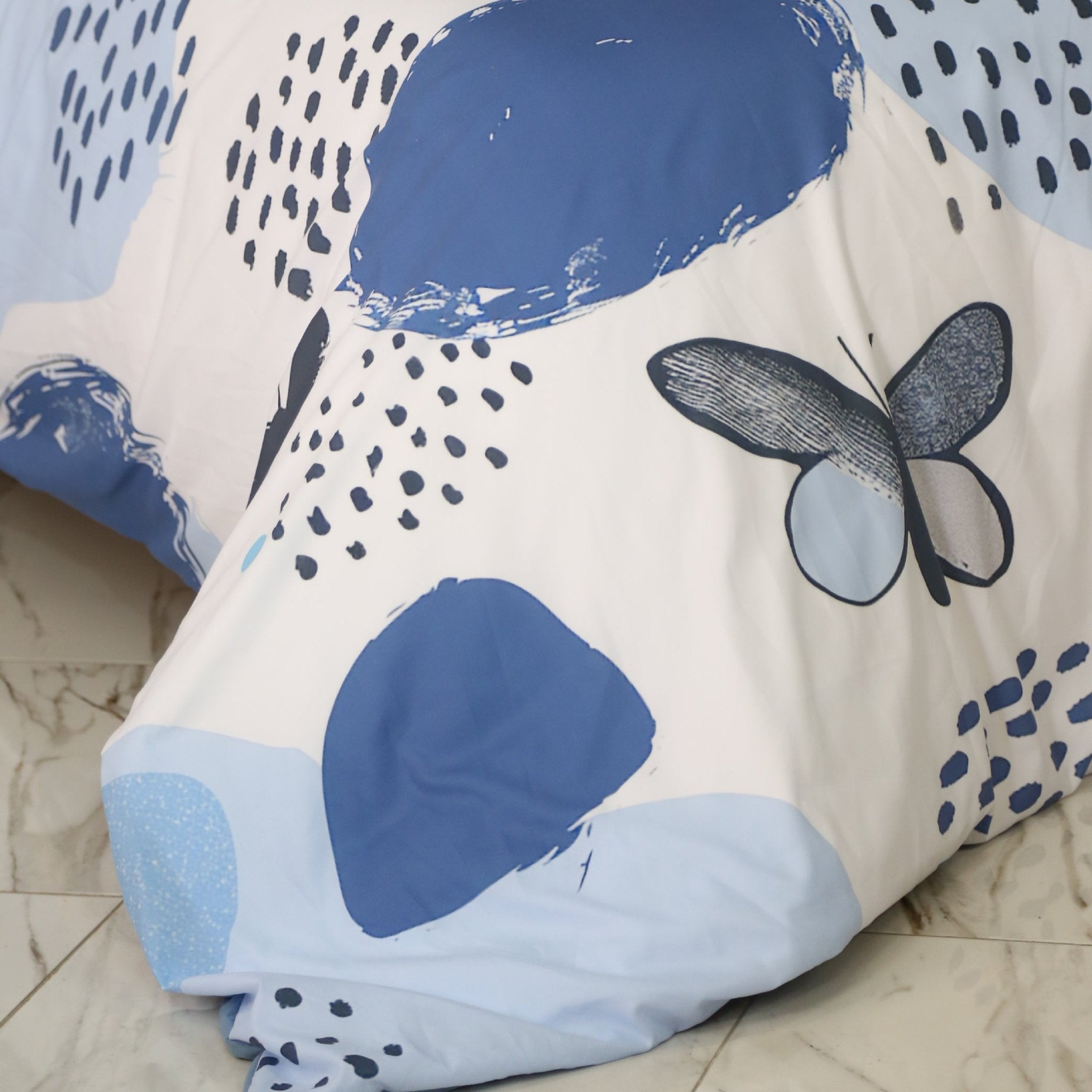 Housse de Couette Double Face Nuit Moderne – Summer Butterfly / Un été, deux ambiances. - Couette & Housse de Couette Dwirty Maroc