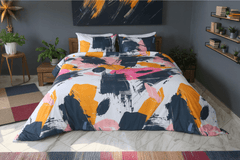 Housse de Couette Double Face "Palette Dynamique" - Doux & Antiallergique - + Taie d'oreiller Offert - Couette & Housse de Couette Dwirty Maroc