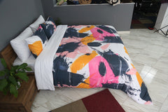 Housse de Couette Double Face "Palette Dynamique" - Doux & Antiallergique - + Taie d'oreiller Offert - Couette & Housse de Couette Dwirty Maroc