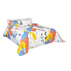 Housse de Couette Double Face "Palette en Liberté" - Doux & Antiallergique - + Taie d'oreiller Offert - Couette & Housse de Couette Dwirty Maroc