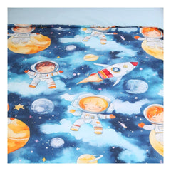 🛏️ Housse de Couette Enfant Ciel & Cosmos – Réversible une place 160x220 cm - Couette & Housse de Couette Dwirty Maroc