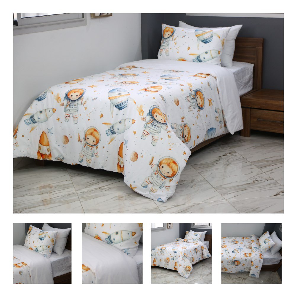 🛏️ Housse de Couette Enfant Mission Dodo – Réversible une place 160x220 cm - Couette & Housse de Couette Dwirty Maroc