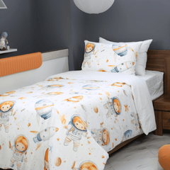 🛏️ Housse de Couette Enfant Mission Dodo – Réversible une place 160x220 cm - Couette & Housse de Couette Dwirty Maroc