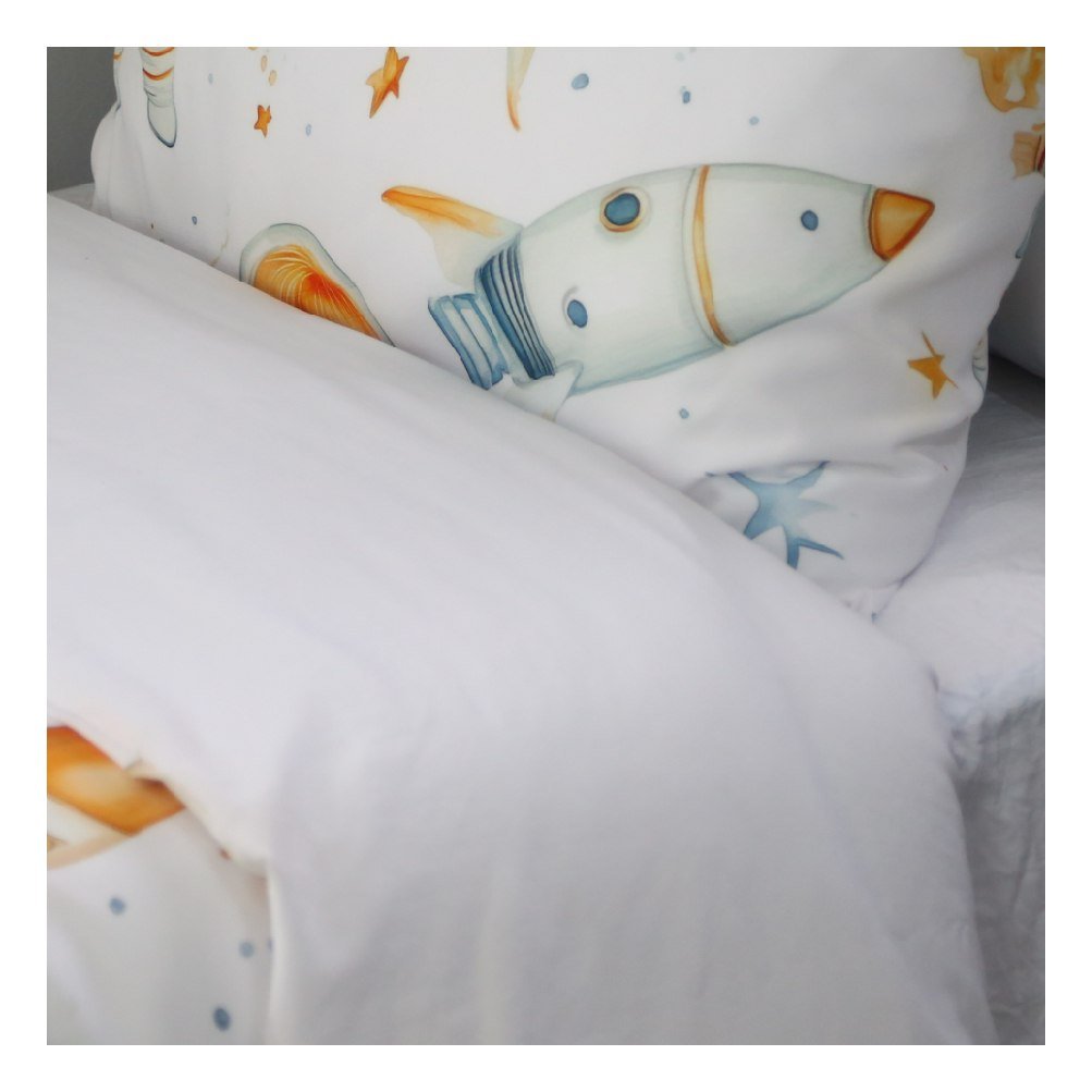 🛏️ Housse de Couette Enfant Mission Dodo – Réversible une place 160x220 cm - Couette & Housse de Couette Dwirty Maroc