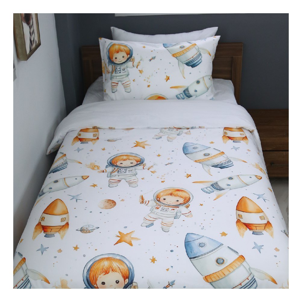 🛏️ Housse de Couette Enfant Mission Dodo – Réversible une place 160x220 cm - Couette & Housse de Couette Dwirty Maroc