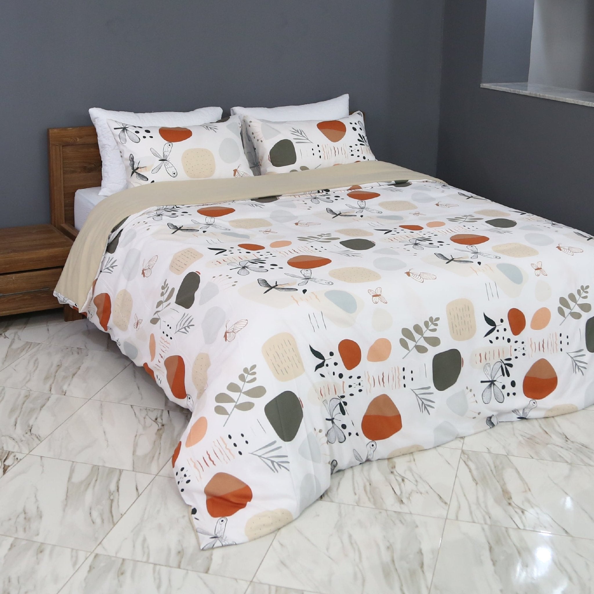 Housse de Couette Équilibre Naturel - Collection Spring Butterfly - Couette & Housse de Couette Dwirty Maroc