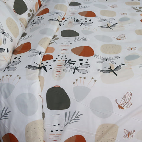 Housse de Couette Équilibre Naturel - Collection Spring Butterfly - Couette & Housse de Couette Dwirty Maroc