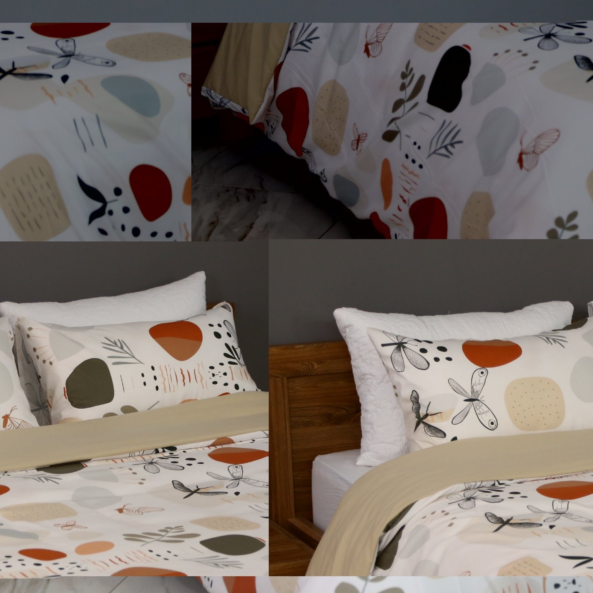 Housse de Couette Équilibre Naturel - Collection Spring Butterfly - Couette & Housse de Couette Dwirty Maroc