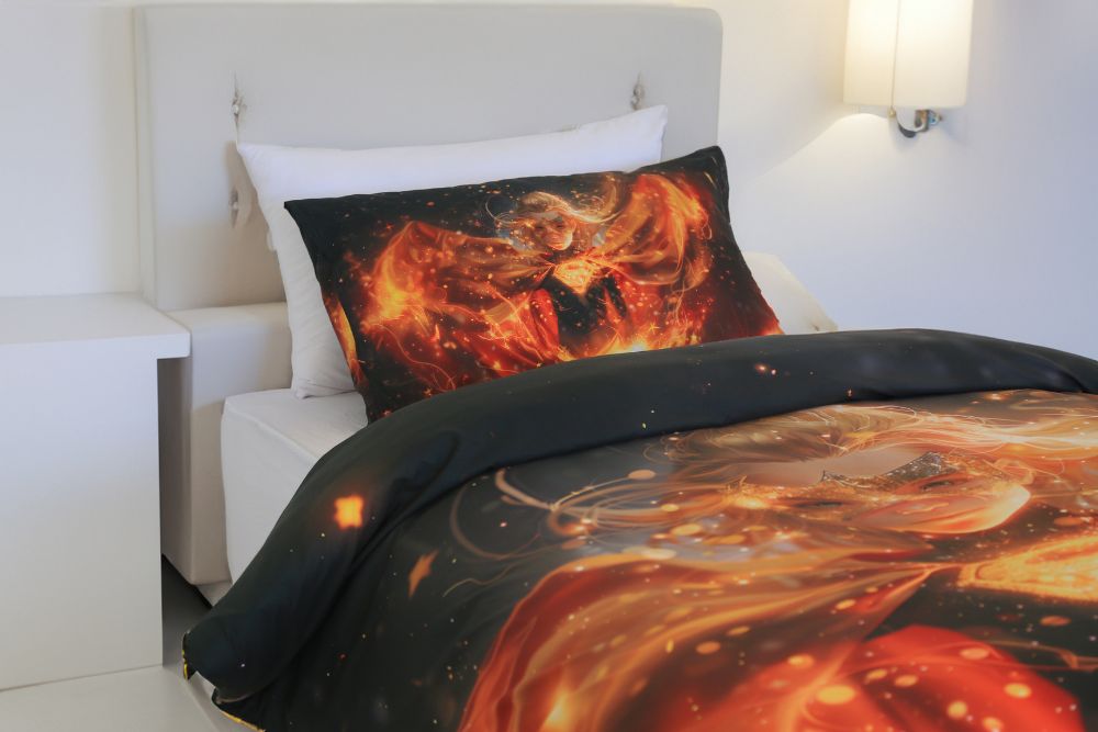 Housse de couette Fille "Gardienne de la Galaxie" + 1TO - 1 Place (160x220 cm) - Collection "Galaxie des Héros" - Couette & Housse de Couette Dwirty Maroc