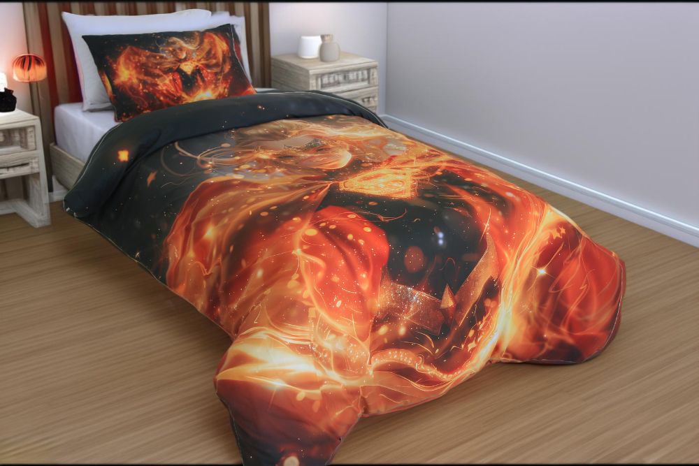 Housse de couette Fille "Gardienne de la Galaxie" + 1TO - 1 Place (160x220 cm) - Collection "Galaxie des Héros" - Couette & Housse de Couette Dwirty Maroc